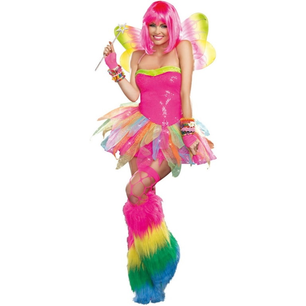 NWT Dreamgirl Rainbow Fairy Adult Halloween Costume